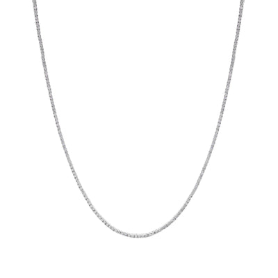 14K WHITE GOLD LAB GROWN DIAMOND ETERNITY NECKLACE - Tapper's Jewelry 