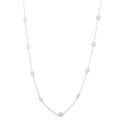14K WHITE GOLD LAB GROWN DIAMOND NECKLACE - Tapper's Jewelry 