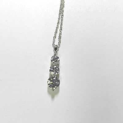 14K White Gold Lab Grown Diamond Necklace - Tapper's Jewelry 
