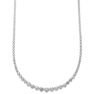 14K WHITE GOLD LAB GROWN DIAMOND NECKLACE - Tapper's Jewelry 