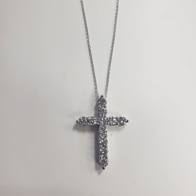 14K WHITE GOLD LAB GROWN DIAMOND NECKLACE