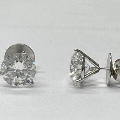 14K WHITE GOLD LAB GROWN DIAMOND STUD EARRINGS - Tapper's Jewelry 