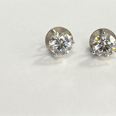 14K WHITE GOLD LAB GROWN DIAMOND STUD EARRINGS