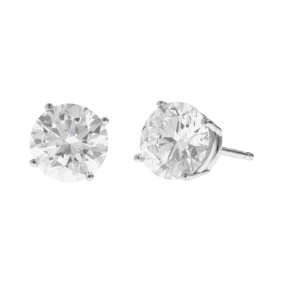 14K WHITE GOLD LAB GROWN DIAMOND STUDS - Tapper's Jewelry 