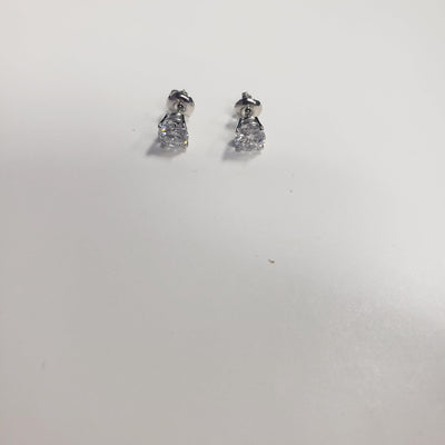 14K WHITE GOLD LAB GROWN DIAMOND STUDS - Tapper's Jewelry 