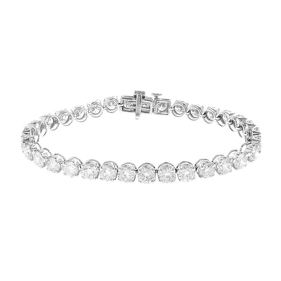 14K WHITE GOLD LAB GROWN ETERNITY BRACELET - Tapper's Jewelry 