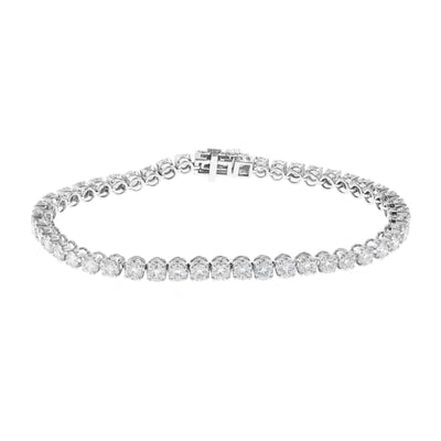14K WHITE GOLD LAB GROWN ETERNITY BRACELET - Tapper's Jewelry 
