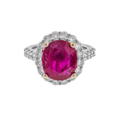 14K White Gold Ruby and Diamond  Ring - Tapper's Jewelry 