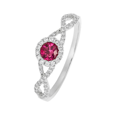 14K White Gold Ruby and Diamond  Ring - Tapper's Jewelry 