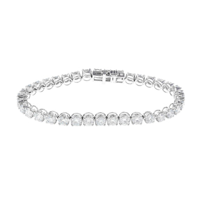 14K WHITE LAB GROWN DIAMOND ETERNITY BRACELET - Tapper's Jewelry 