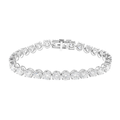 14K WHITE LAB GROWN DIAMOND ETERNITY BRACELET - Tapper's Jewelry 