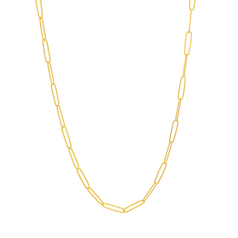 Citrine Paperclip Chain Necklace in 14K Gold Filled, 16 or 18 Inch – Sada  Jewels