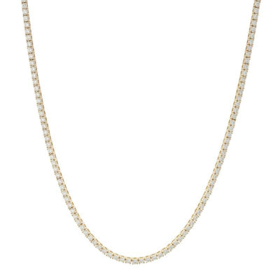 14K YELLOW GOLD 164 DIAMOND ETERNITY NECKLACE - Tapper's Jewelry 