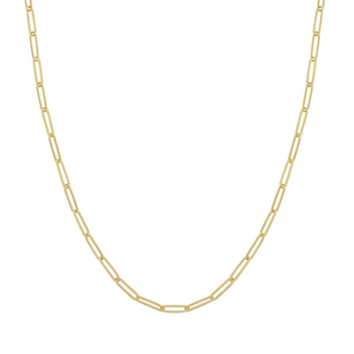 18in Paperclip Chain in 14K Yellow Gold