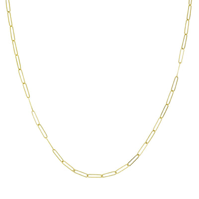 14K YELLOW GOLD 18 INCH PAPER CLIP CHAIN - Tapper's Jewelry 