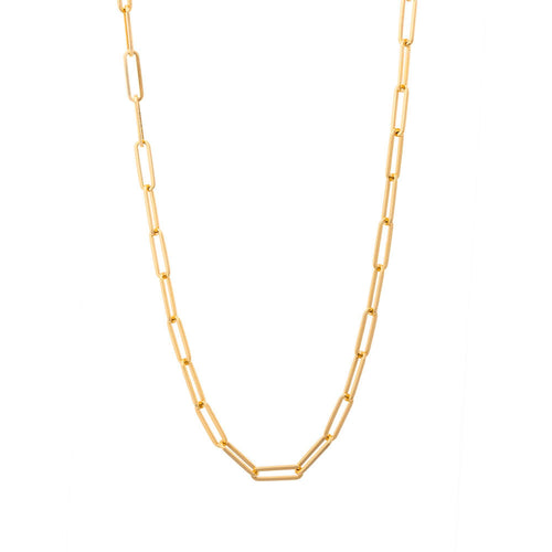 18in Paperclip Chain in 14K Yellow Gold
