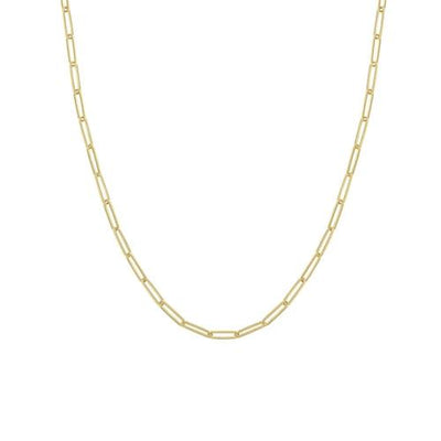 14K YELLOW GOLD 24 INCH PAPER CLIP CHAIN - Tapper's Jewelry 
