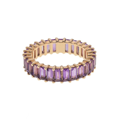 14K Yellow Gold Amethyst Band - Tapper's Jewelry 