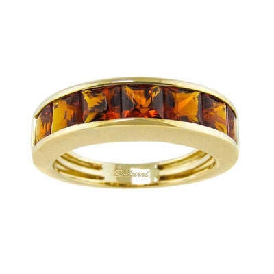 14K YELLOW GOLD CITRINE BAND - Tapper's Jewelry 