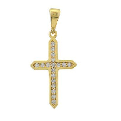 14K Yellow Gold Cubic Zirconia Charm - Tapper's Jewelry 
