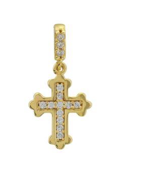 14K Yellow Gold Cubic Zirconia Charm - Tapper's Jewelry 