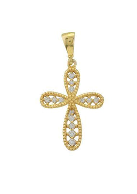 14K Yellow Gold Cubic Zirconia Charm - Tapper's Jewelry 