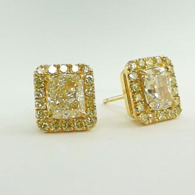 14K Yellow Gold Diamond and Diamond  and Diamond and Diamond Earrings - Tapper's Jewelry 