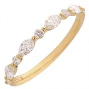 14K Yellow Gold Diamond and Diamond  Band - Tapper's Jewelry 
