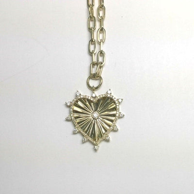 14K Yellow Gold Diamond and Diamond  Necklace - Tapper's Jewelry 