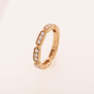 14K Yellow Gold Diamond Band - Tapper's Jewelry 