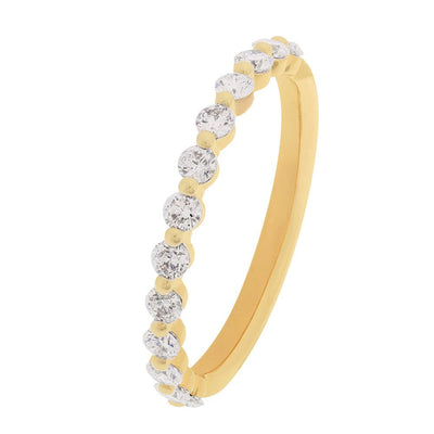 14K Yellow Gold Diamond Band - Tapper's Jewelry 