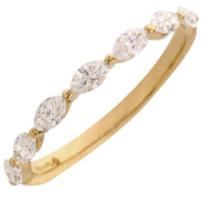 14K Yellow Gold Diamond Band - Tapper's Jewelry 