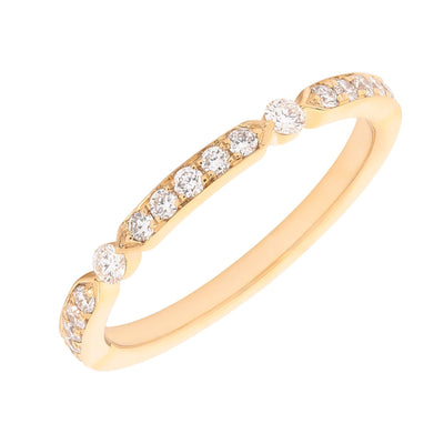 14K Yellow Gold Diamond Band - Tapper's Jewelry 