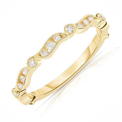 14K Yellow Gold Diamond Band - Tapper's Jewelry 