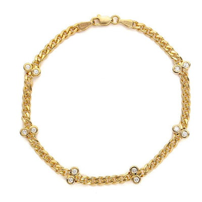 14K YELLOW GOLD DIAMOND BRACELET - Tapper's Jewelry 