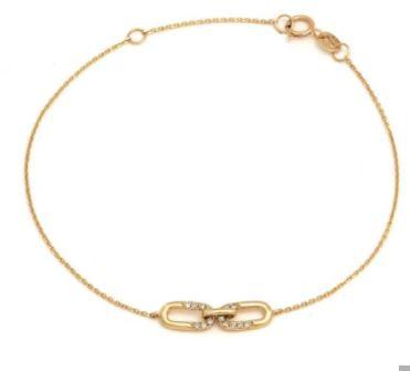14K YELLOW GOLD DIAMOND BRACELET - Tapper's Jewelry 