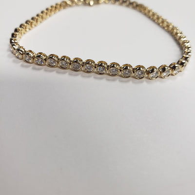 14K Yellow Gold Diamond Bracelet - Tapper's Jewelry 