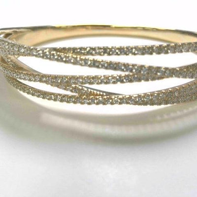 14K Yellow Gold Diamond Bracelet - Tapper's Jewelry 