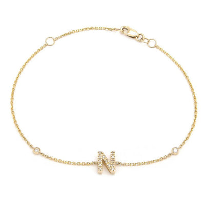 14K Yellow Gold Diamond Bracelet