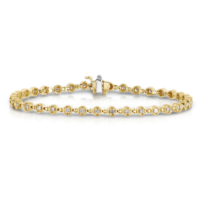 14K YELLOW GOLD DIAMOND BRACELET - Tapper's Jewelry 