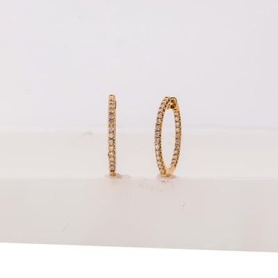 14K Yellow Gold Diamond Earrings - Tapper's Jewelry 