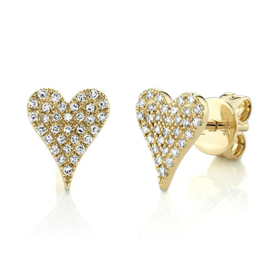 14k Yellow Gold Diamond Earrings
