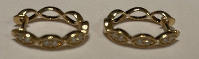 14K Yellow Gold Diamond Earrings