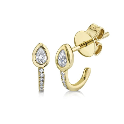 14K YELLOW GOLD DIAMOND EARRINGS - Tapper's Jewelry 