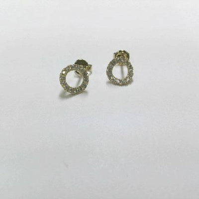 14K Yellow Gold Diamond Earrings - Tapper's Jewelry 