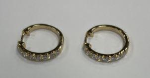 14K Yellow Gold Diamond Earrings - Tapper's Jewelry 