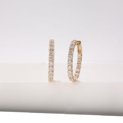 14K Yellow Gold Diamond Earrings - Tapper's Jewelry 