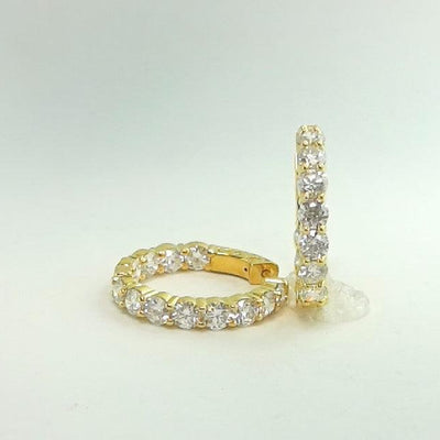 14K Yellow Gold Diamond Earrings - Tapper's Jewelry 