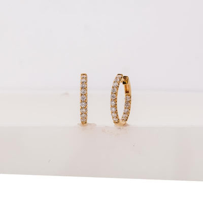 14K Yellow Gold Diamond Earrings - Tapper's Jewelry 