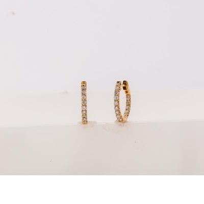 14K Yellow Gold Diamond Earrings